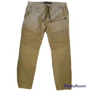 Akademiks Joggers Mens L Khaki Green Hip Hop 90s